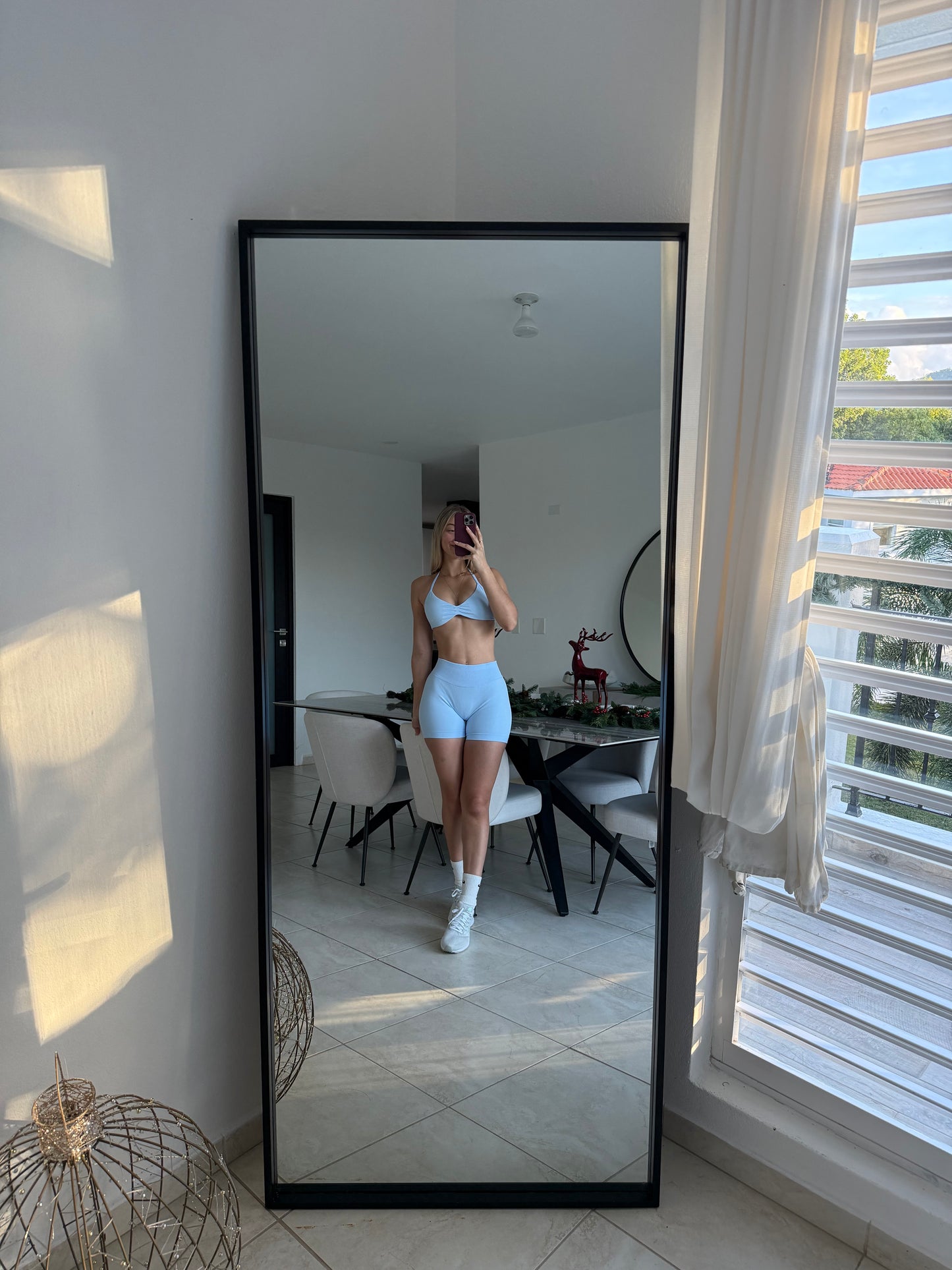 Sky Blue Short Pant Set