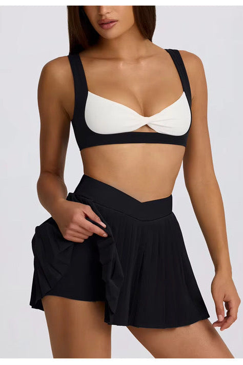 Black & White Skirt Set