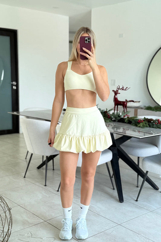 Butter Yellow Skirt Set