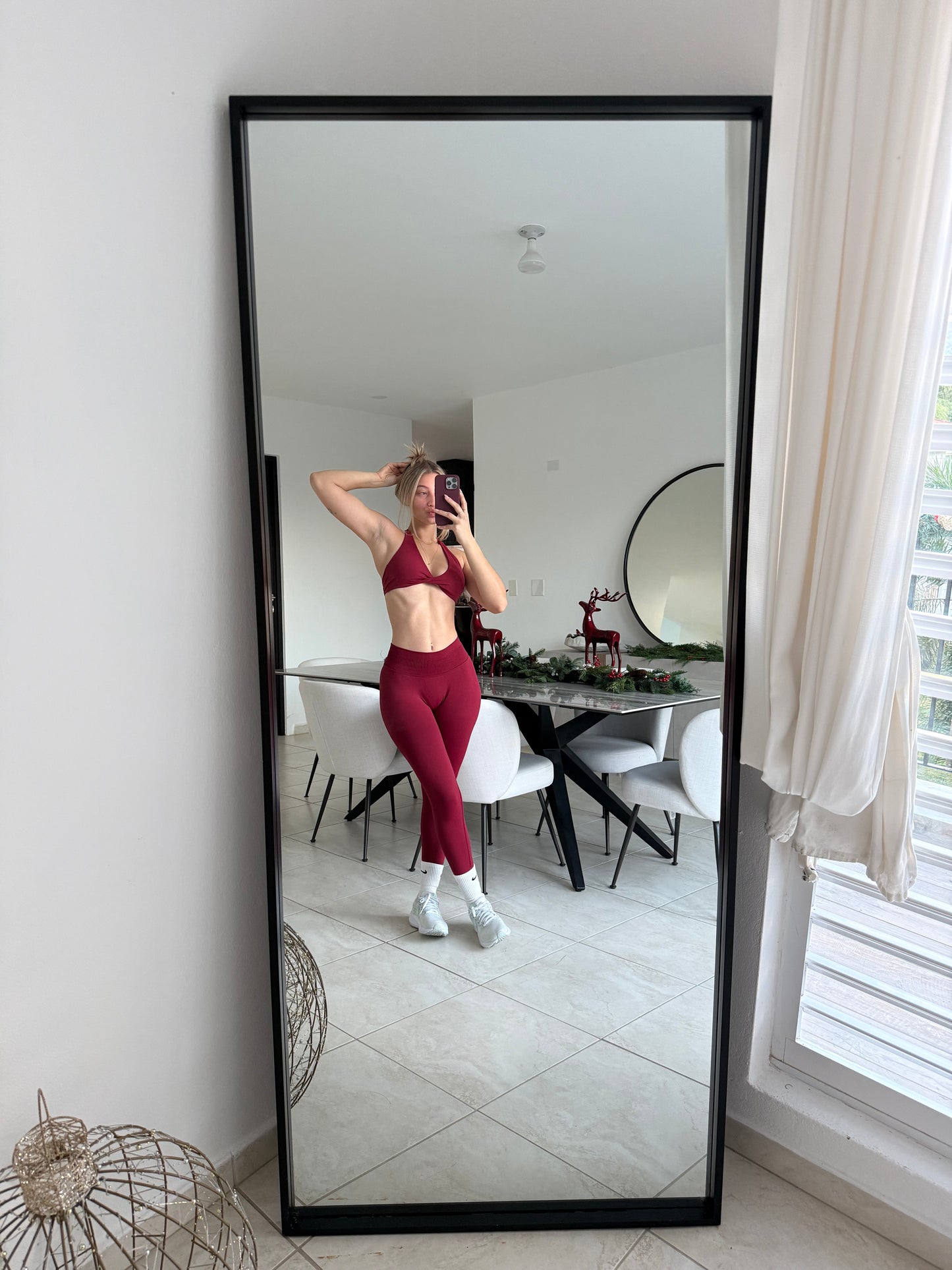 Burgundy Halter Set